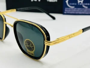 Laga Zenith Geometric Full Rim Metal and TR90 Sunglasses Black
