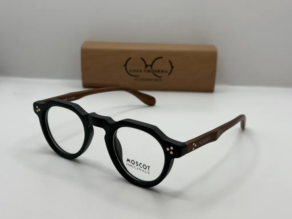 Laga Alder Round Full Rim Celluloid Eyeglasses