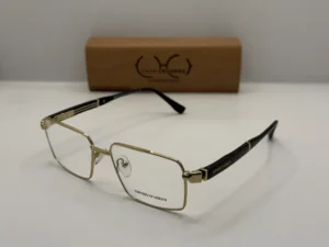Laga Auric Rectangle Full Rim Metal Eyeglasses