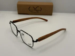 Laga Grove Rectangle Full Rim Metal Eyeglasses