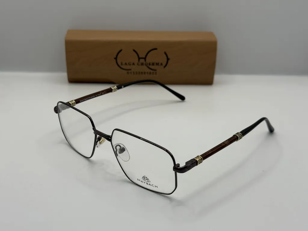 Laga Regent Square Full Rim Metal Eyeglasses
