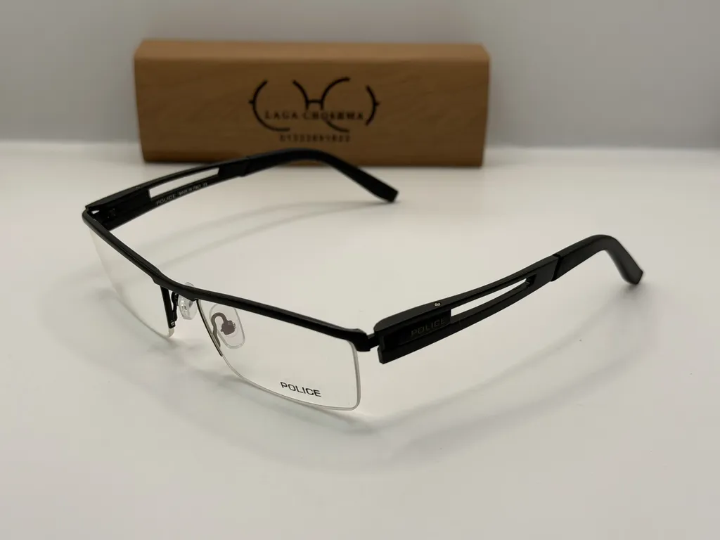Laga Stride Rectangle Semi Rimless Metal Eyeglasses
