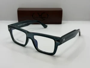 Laga Ashby Rectangle Full Rim Celluloid Eyeglasses Grey