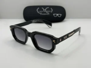 Laga Mercer Square Full Rim Metal and TR90 Sunglasses Black & Gold